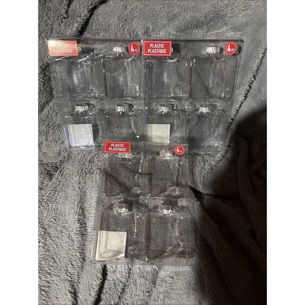 DIY Plastic Flask Ornaments 3 Packs (12 Pcs) Christmas Make Market. New